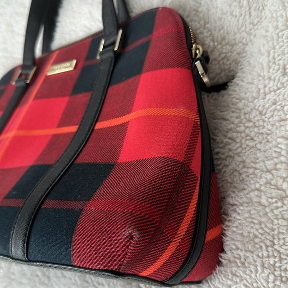 Kate Spade New York Newbury Lane Plaid Red Rachelle Bag.